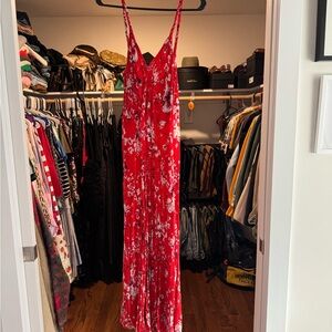 Free People Red Floral Dress
